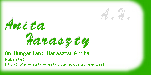 anita haraszty business card